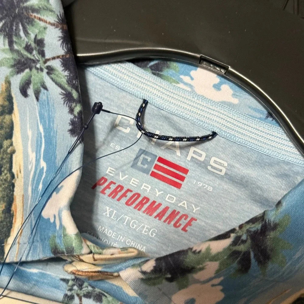 Chaps‎ Hawaiian Shirt Stretch Super Soft Everyday Performance Men's XL